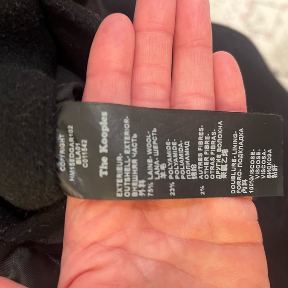 Kooples Show Military Wool Trench Over Pea Coat Mens Small EU 46 - Picture 4 of 4